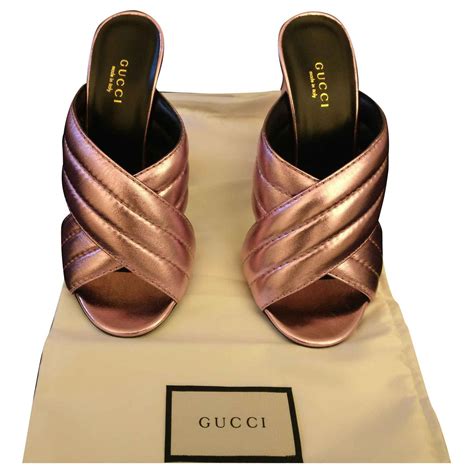 gucci rose mules